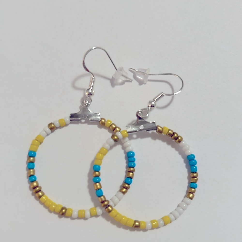 Handmade • Bead Hoop Earrings